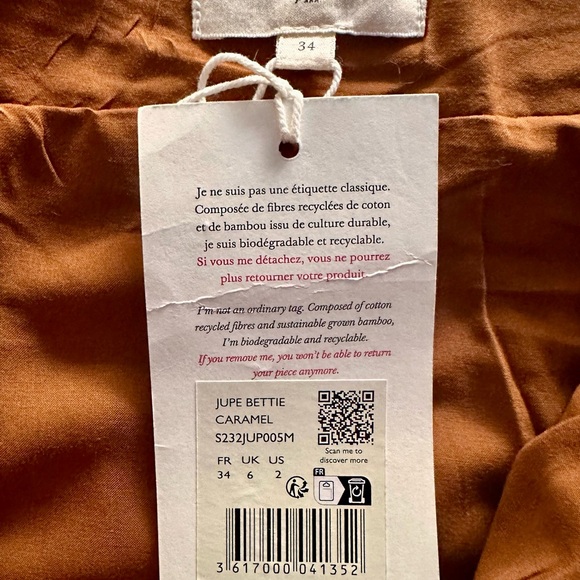 🌟NEW🌟 Sézane Bettie Suede Skirt in Camel - Picture 5 of 10